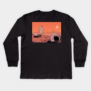 mars planet Kids Long Sleeve T-Shirt